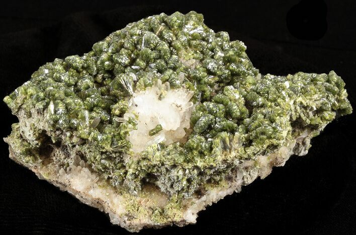 Lustrous, Epidote Crystal Cluster - Morocco #40880